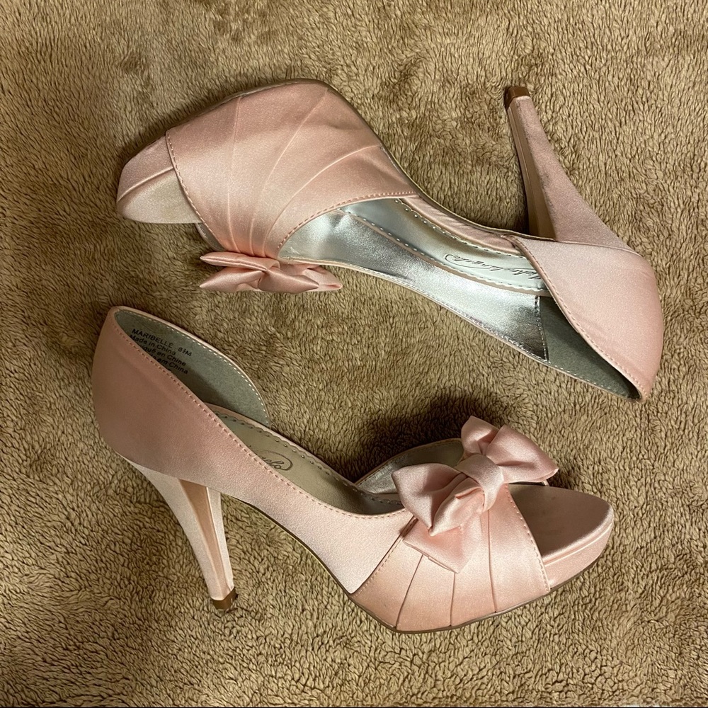 Satin Baby Pink Heels